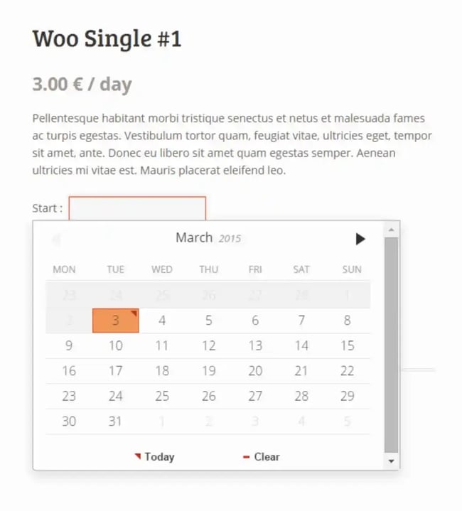 WooCommerce Easy Booking WordPress Plugin
