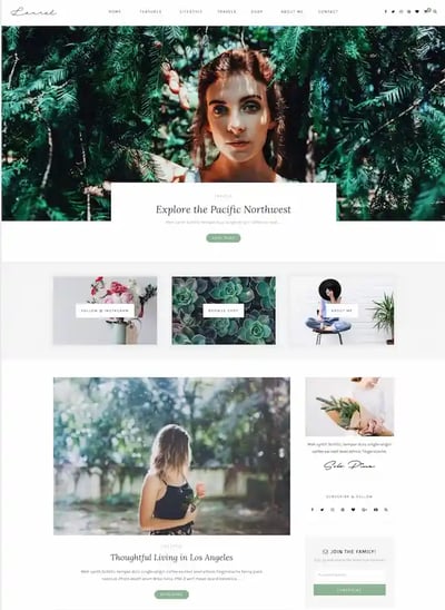 Best WordPress Instagram Theme Laurel