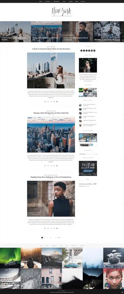 Best WordPress Instagram Theme New York