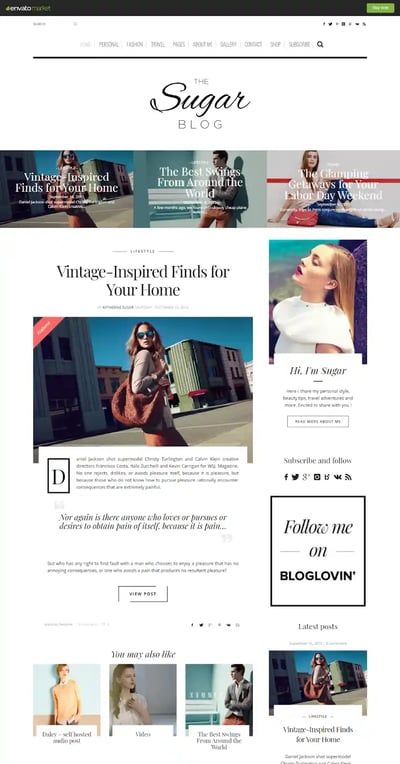 Best WordPress Instagram Themes Sugar