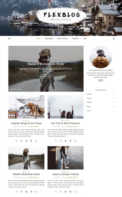 Best WordPress Instagram Themes Flexblog