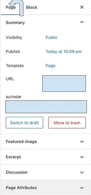 make sure 'page' is selected instead of 'block'