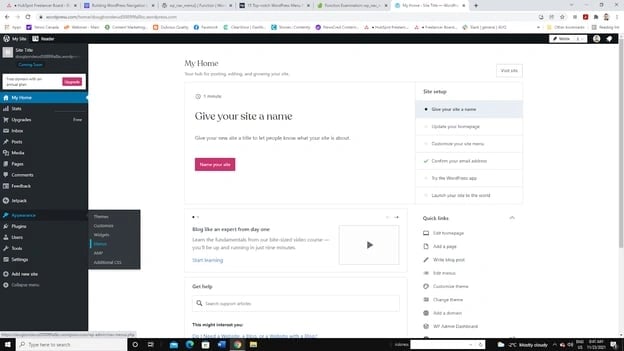 Wordpress navigation menu image