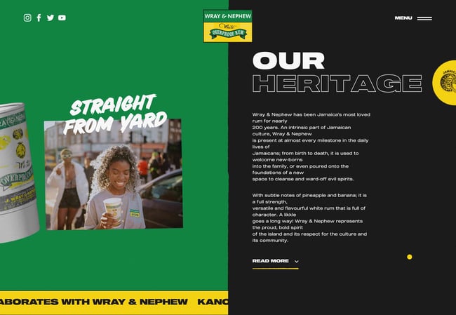 website color themes, wray and nephew