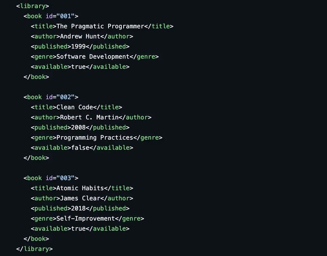 xml file screenshot examples of xml files