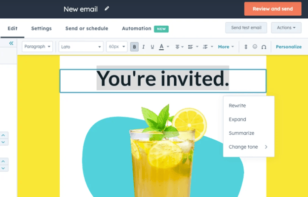 51Թ's Content Writer email template