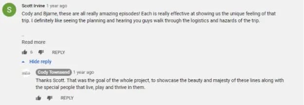 YouTube audience engagement example