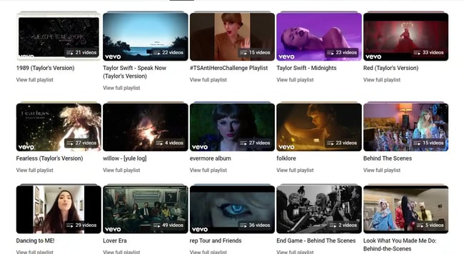 Create a playlist about your overarching topic