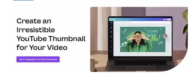 creating a thumbnail with Canva