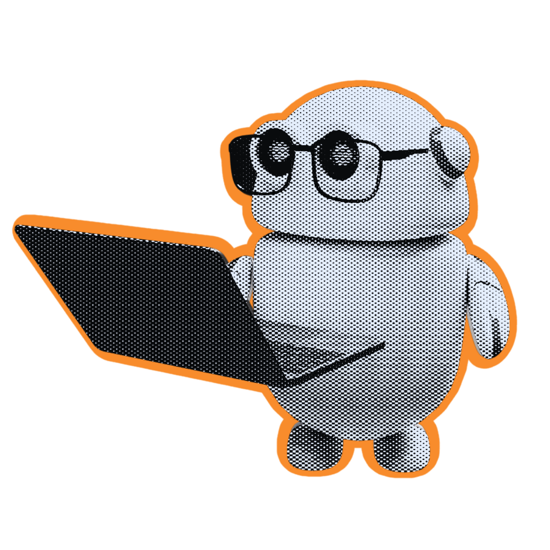 robot wearing glasses