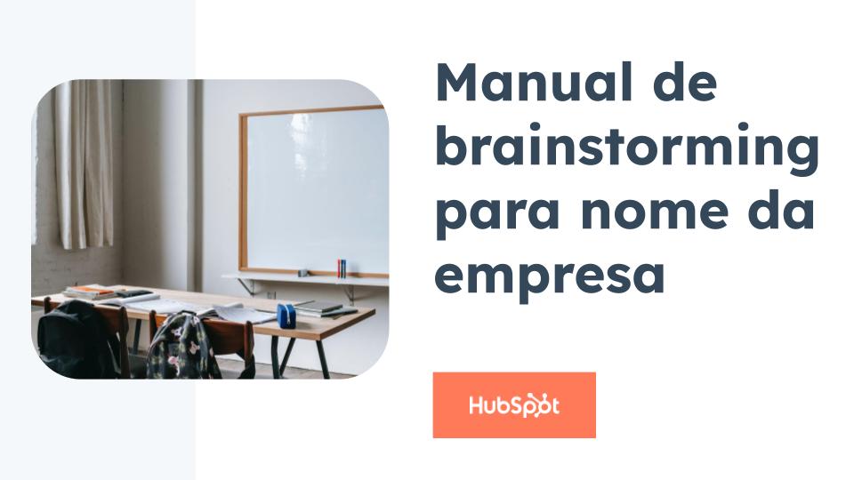 Capa - Manual de brainstorming