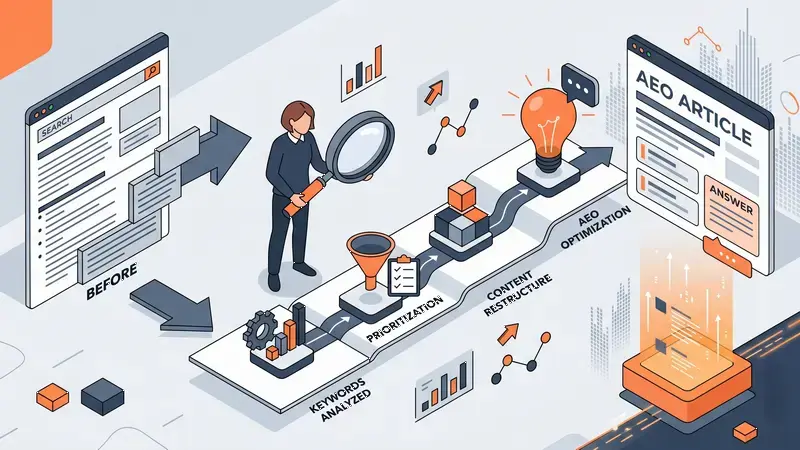 【HubSpotが実践】SEO記事→AEO対応記事のアップデート方法：リライトの優先順位付けのロードマップ