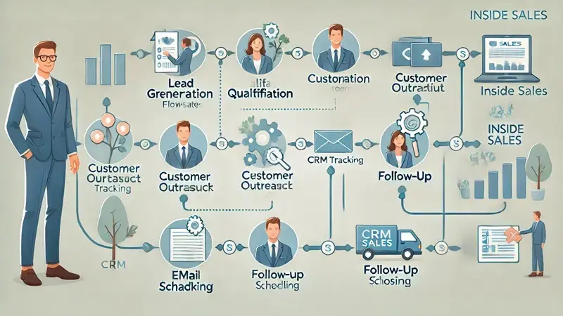 インサイドセールスの業務フローとは？導入手順も解説