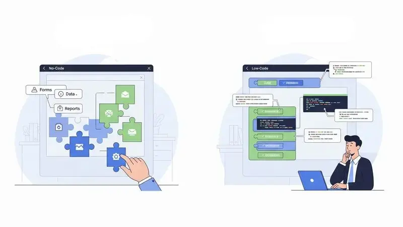 ノーコードとローコードの違いとは？ ポイントをシステム担当者向けに解説