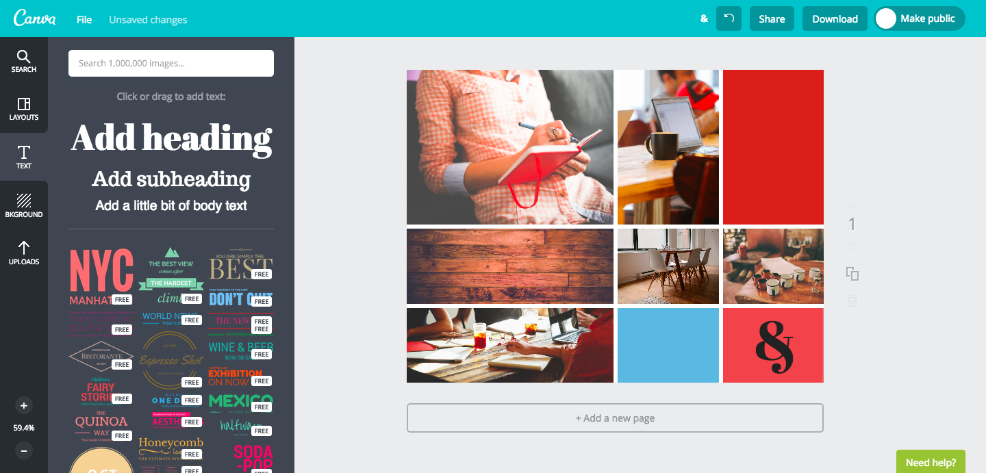 Landing, a platform for making virtual mood boards, brings its creation  tools to mobile