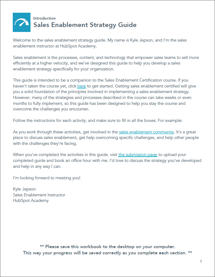 Sales Enablement Guide