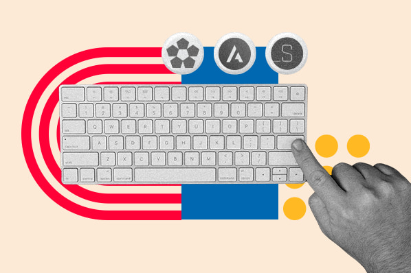 wordpress starter themes: image shows a person touching a laptop keyboard 