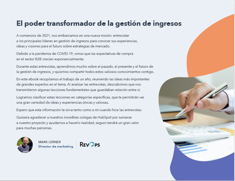 Página de introducción del informe 50 líderes hablan sobre gestión de ingresos