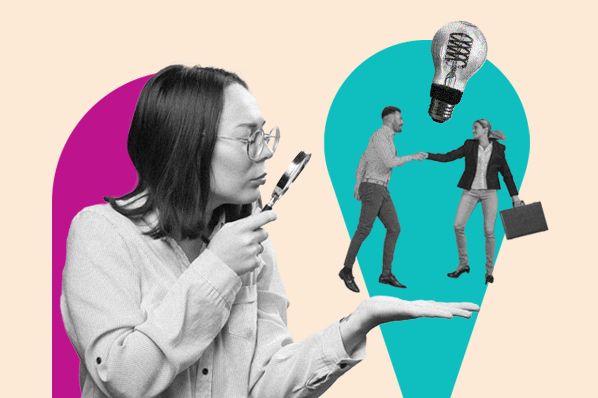 outsource your marketing: image shows person with a phone 
