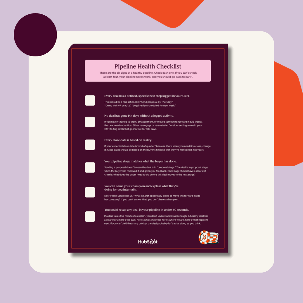 pipeline checklist