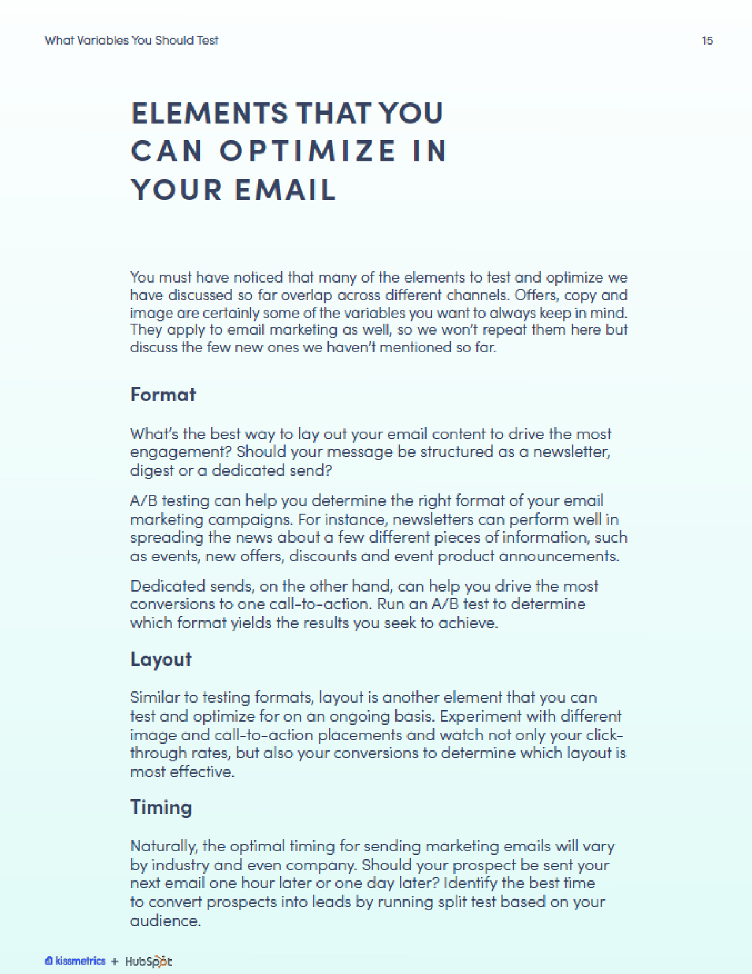 Elements you can optimize in your email