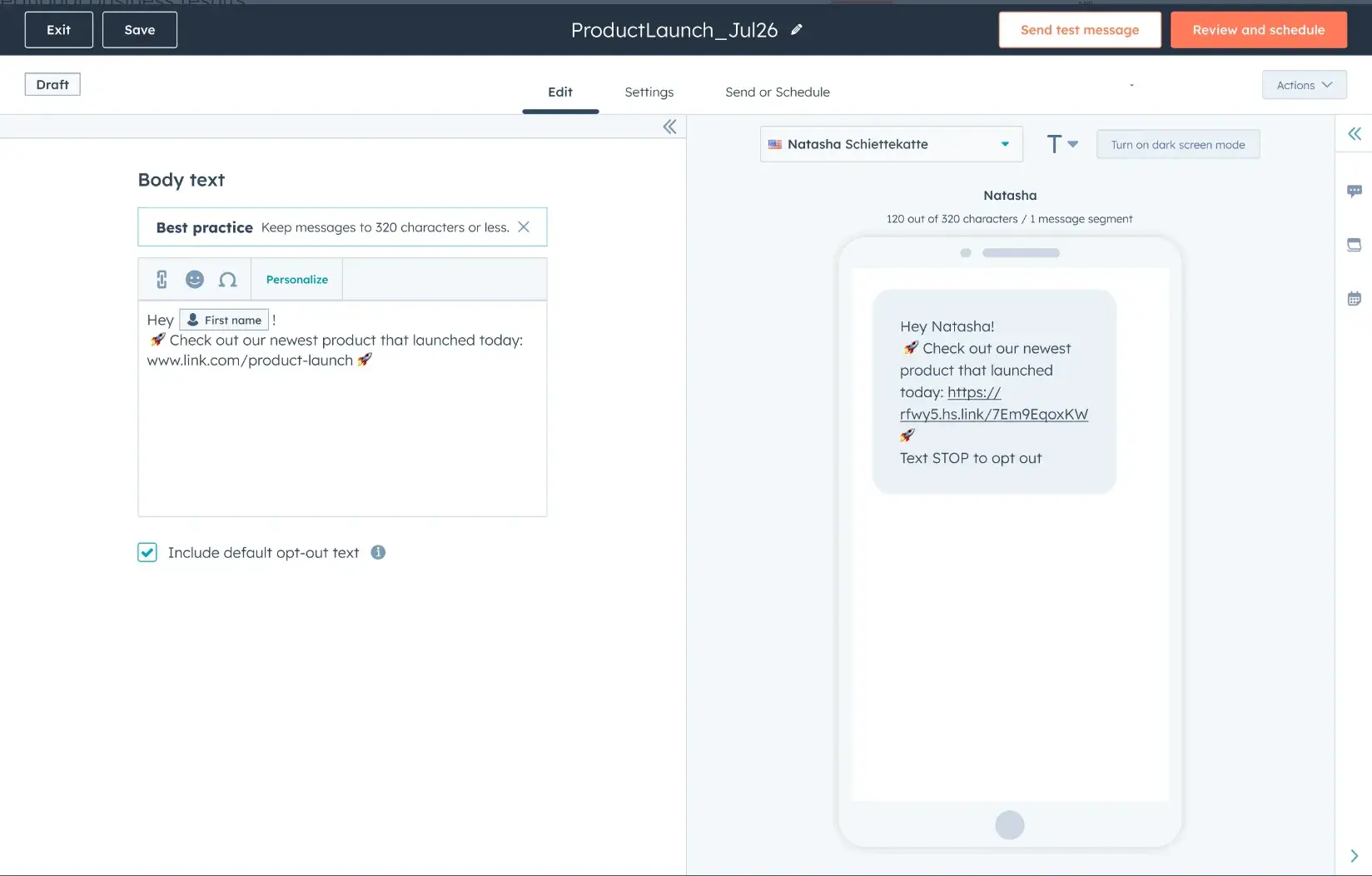 Screencap of ܲǳ١ AI-powered SMS marketing tool