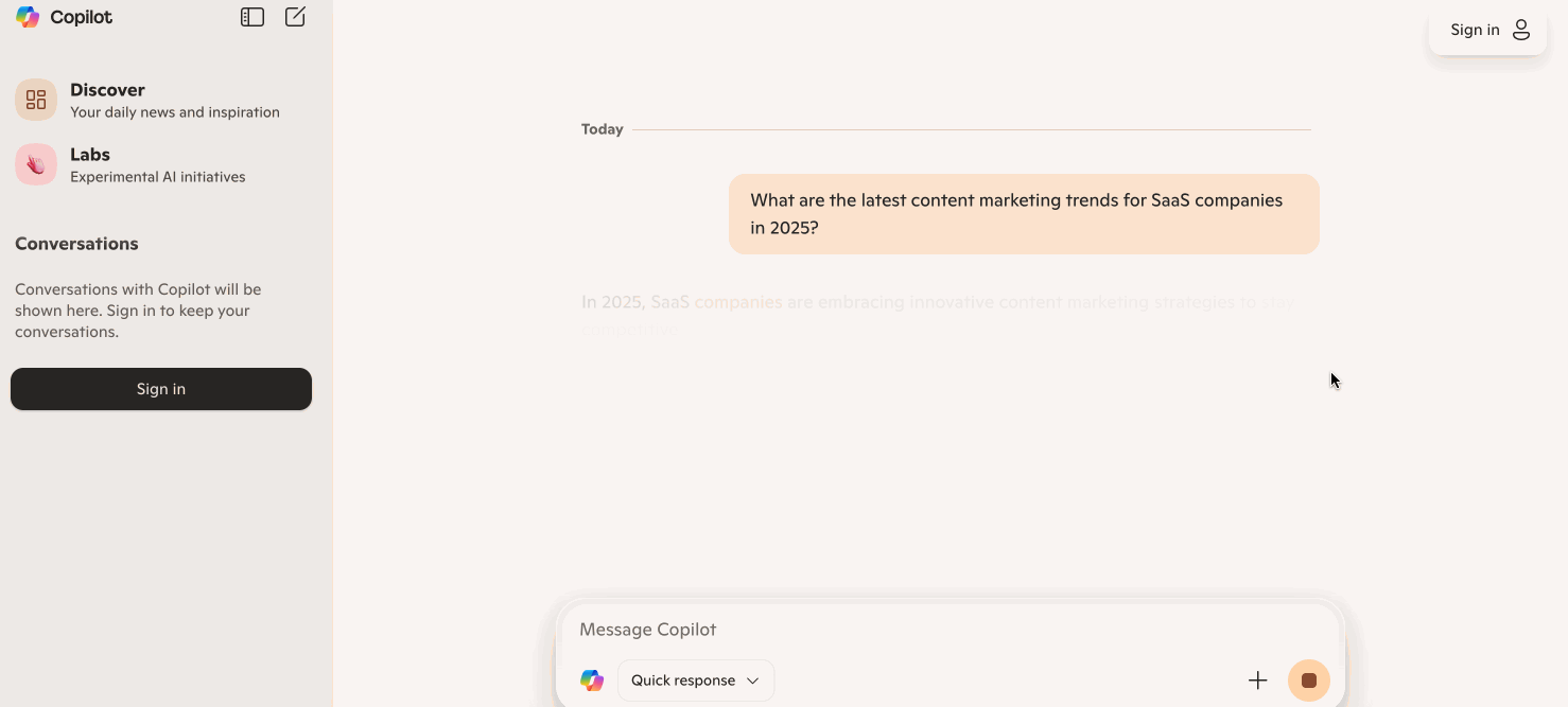 gif of microsoft copilots serps. https://copilot.microsoft.com/