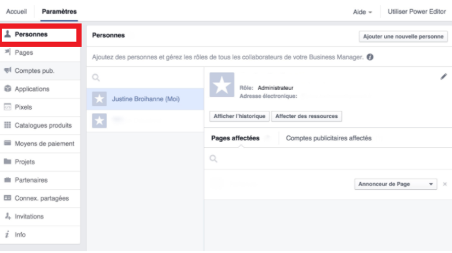 Ajout de personnes