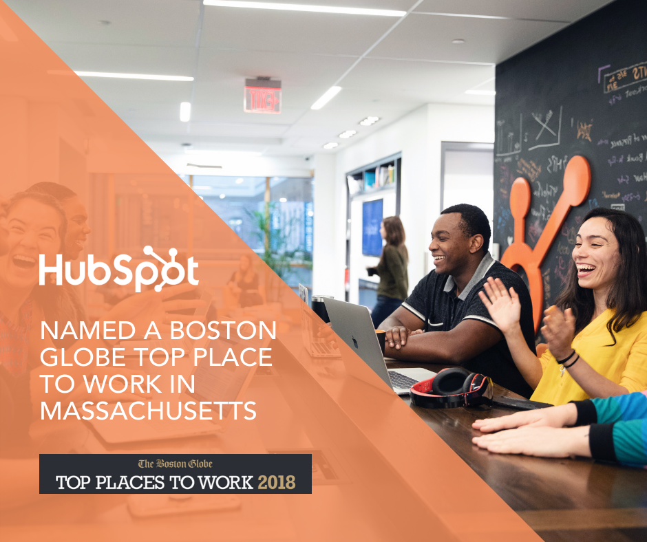 The Boston Globe Names HubSpot a Top 10 Place to Work for 2018