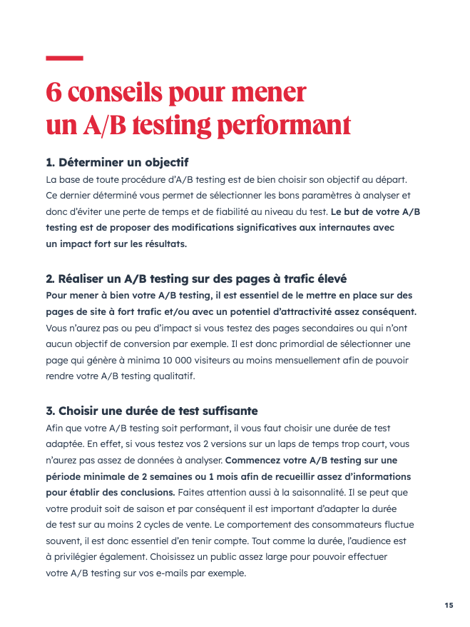 6 conseils pour mener un A/B testing performant