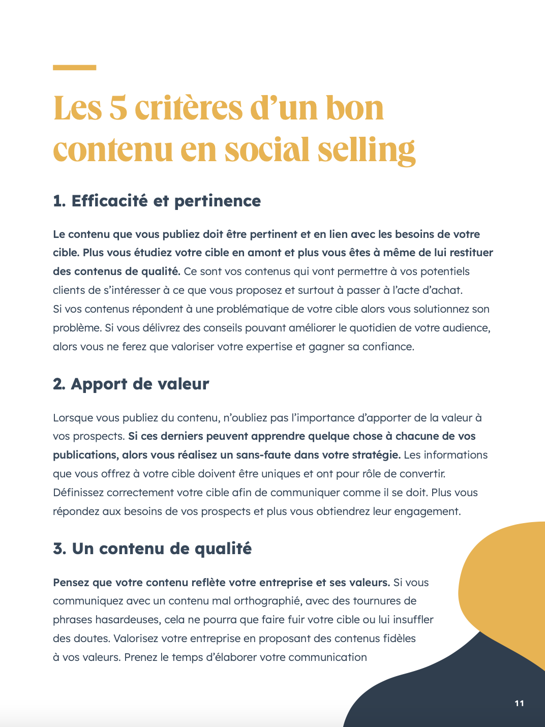 Les 5 critères d’un bon contenu en social selling