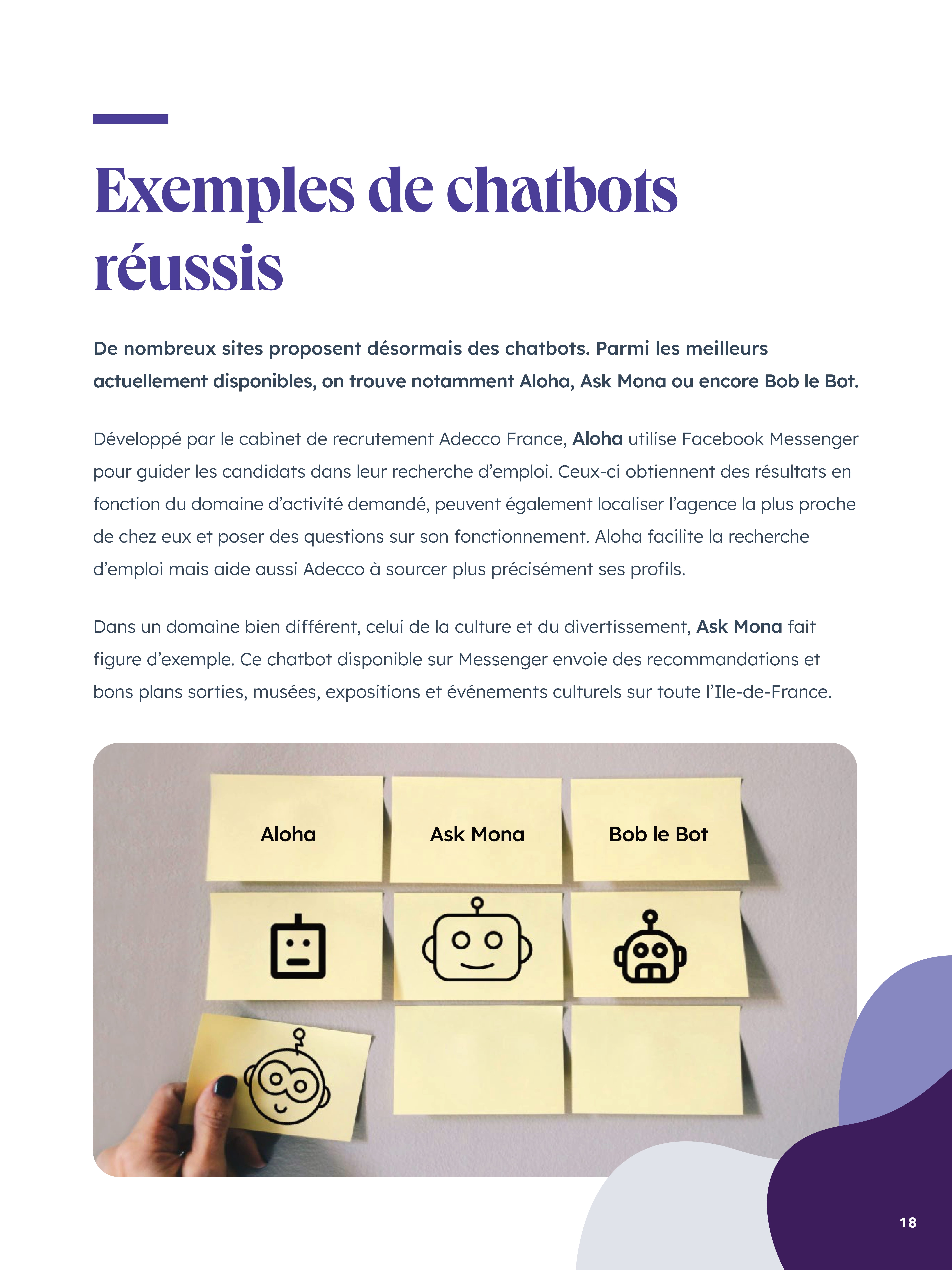 Exemples de chatbots réussis
