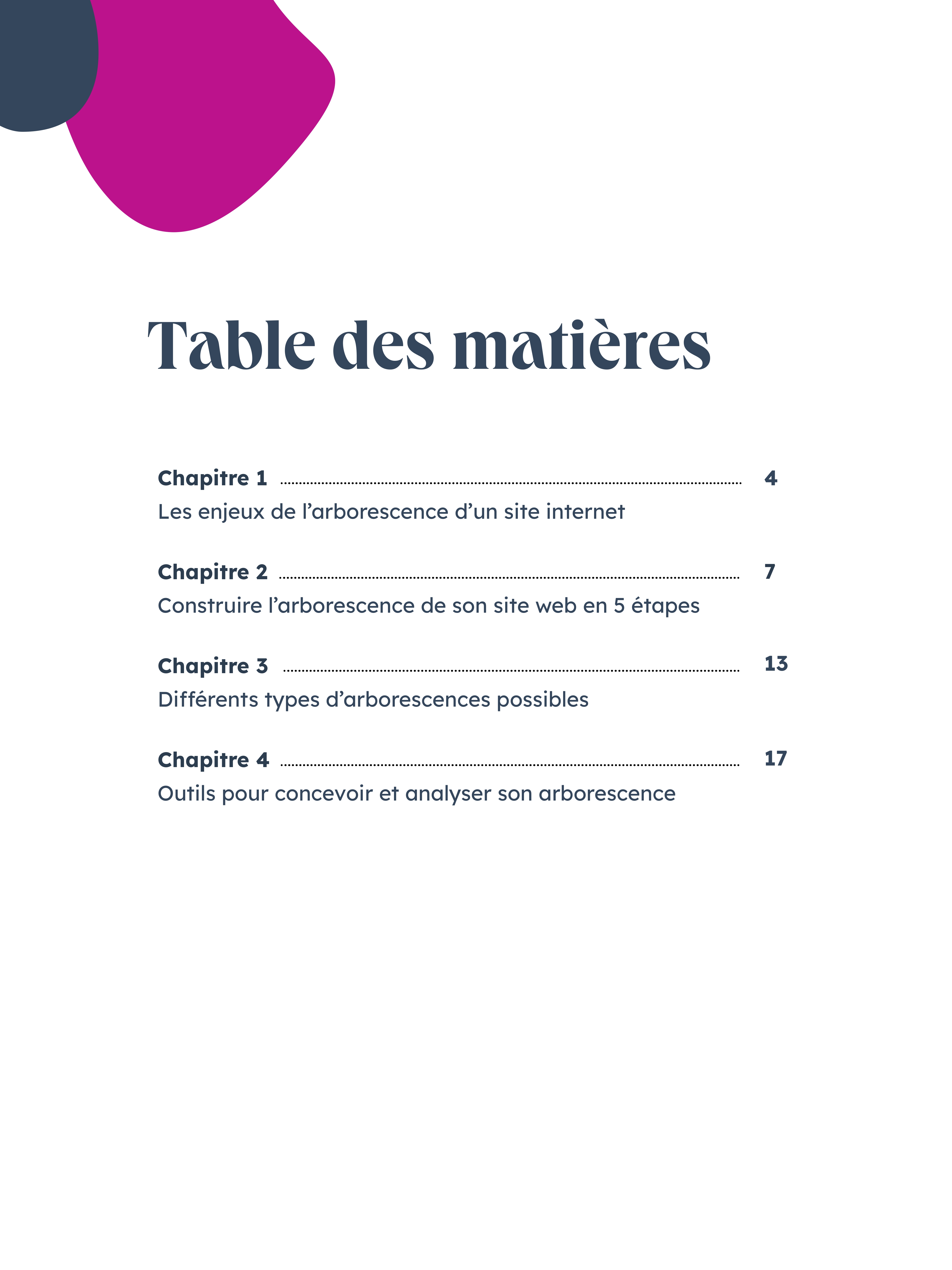Table des matières