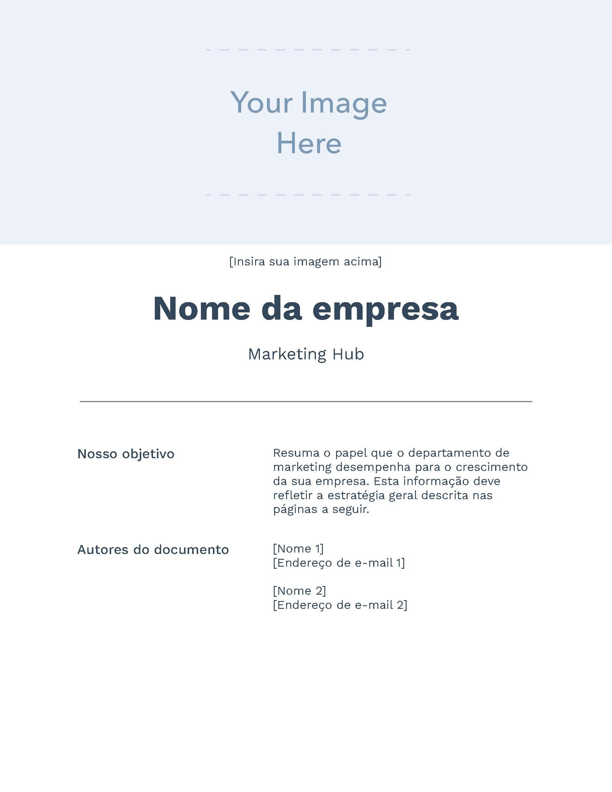 índice do plano de marketing