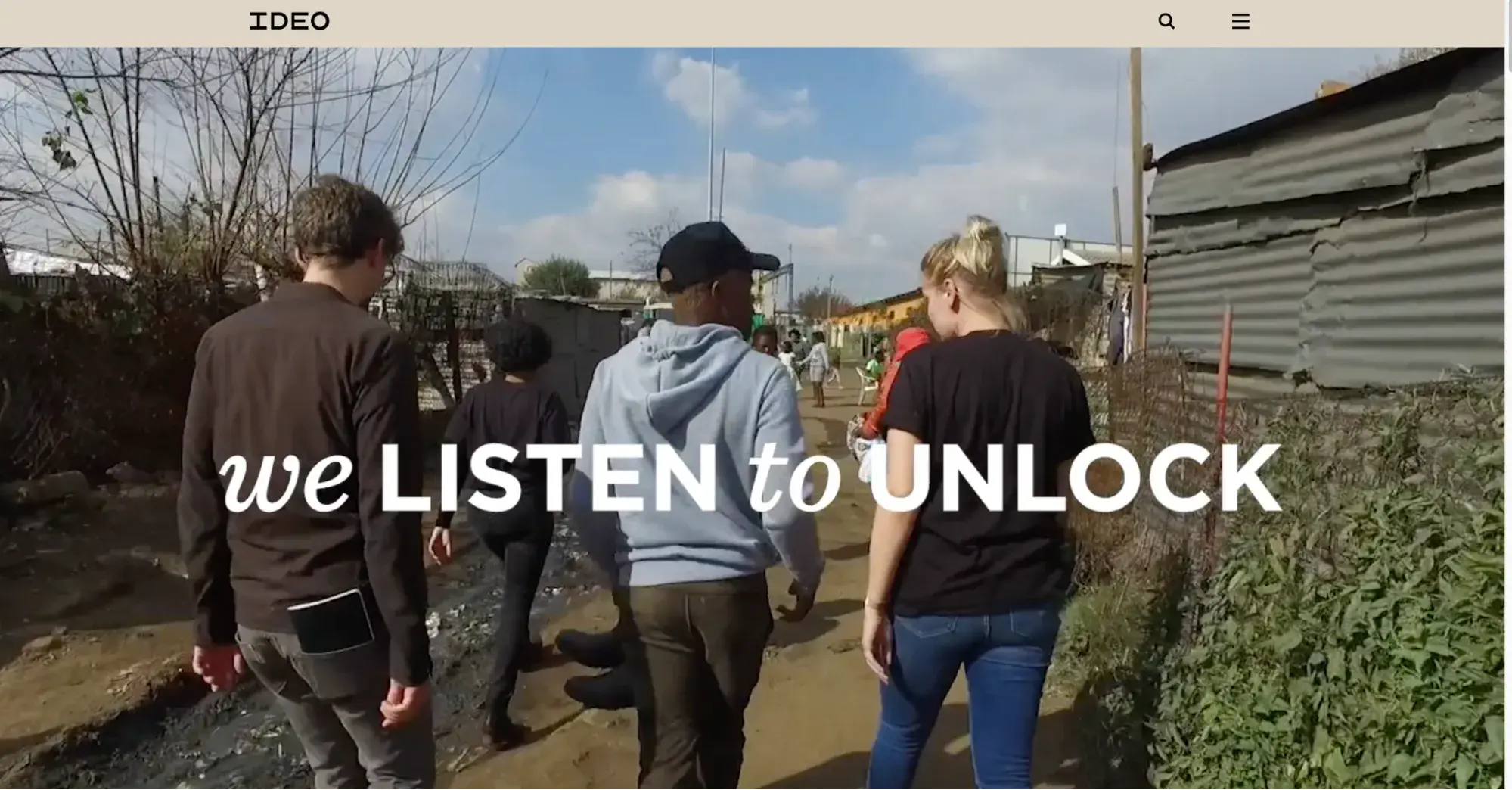 ideo website homepage