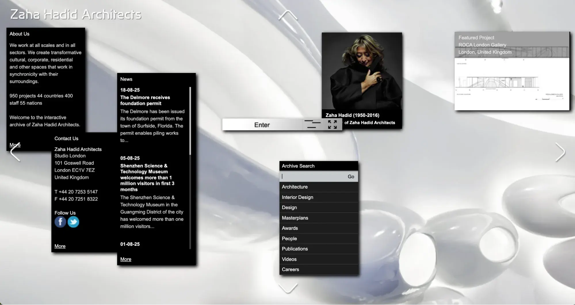 architect website corporate design example