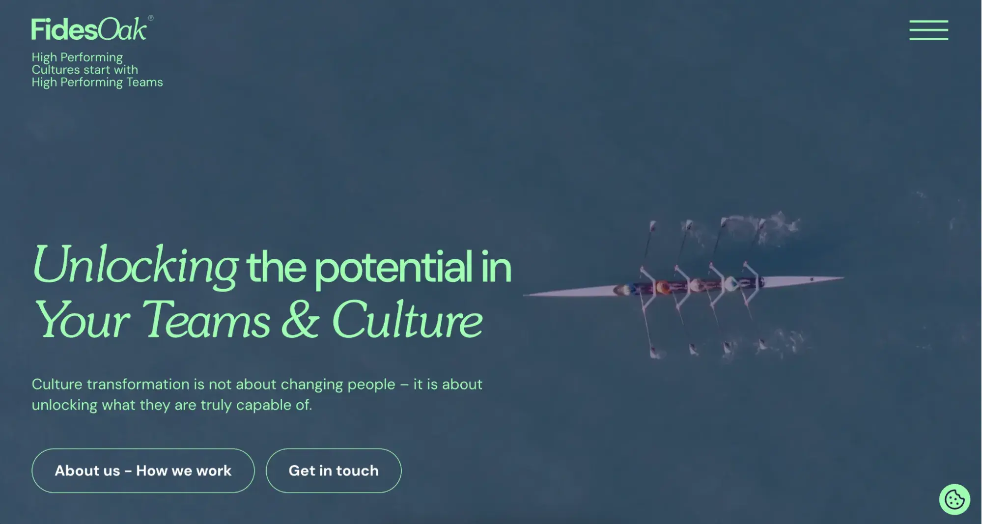 coaching team website homepage example