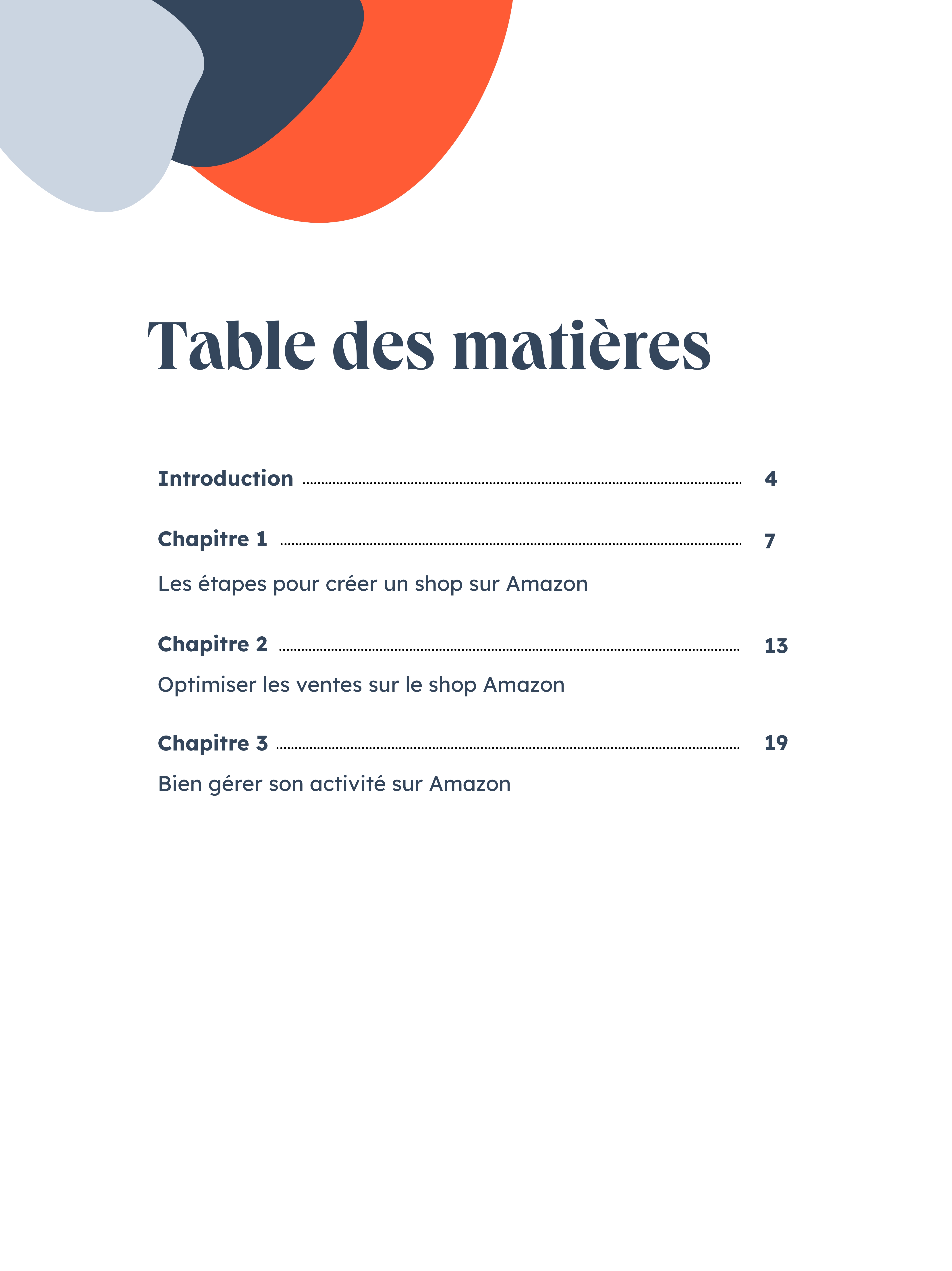 Table des matières 