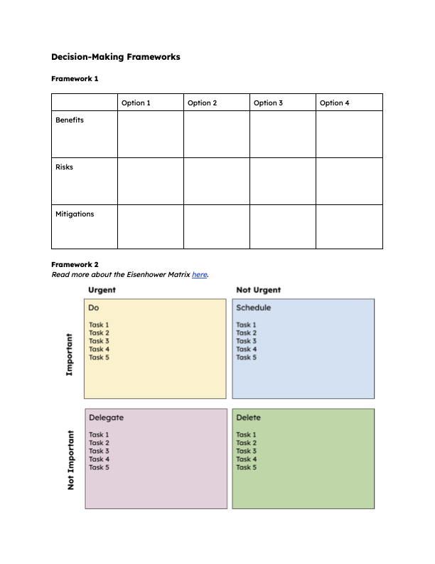 Decision-Making Framework - 6