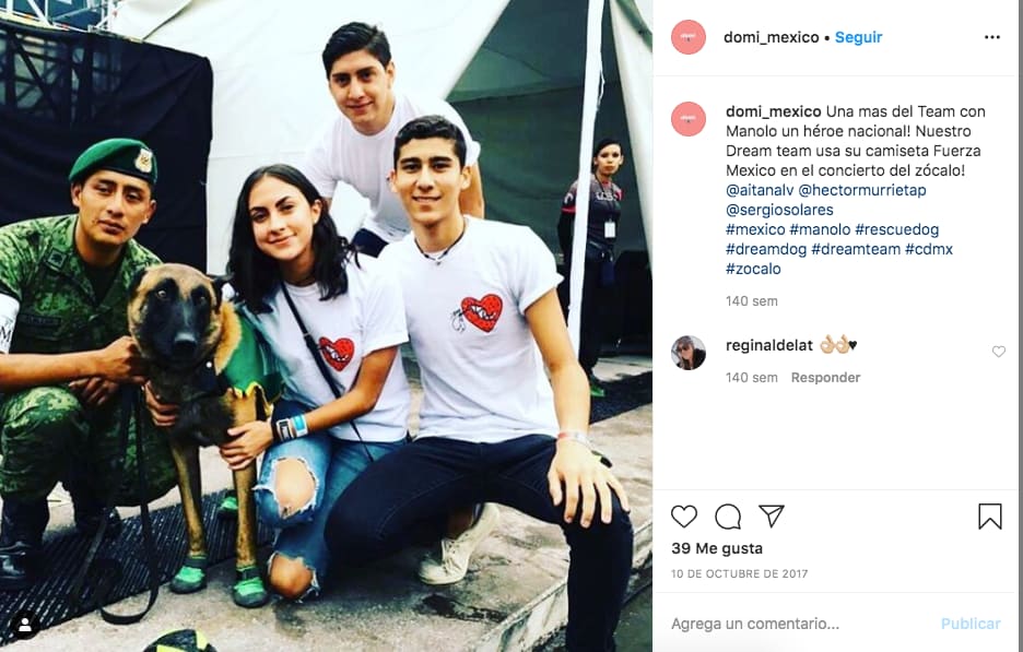 Ejemplo de publicaciones de marca en Instagram de @domi_mexico