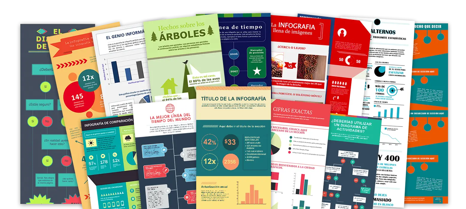 ¿Cómo hacer una infografía en menos de una hora? [15 plantillas gratis]