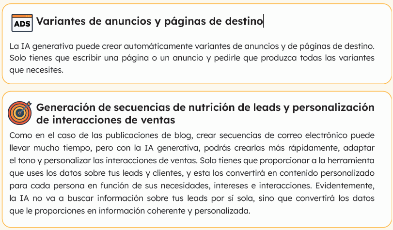 Ejemplos de uso de la IA generativa