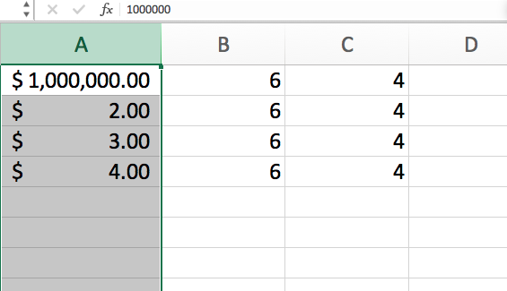 Ejemplo de error #¡NUM! en Excel