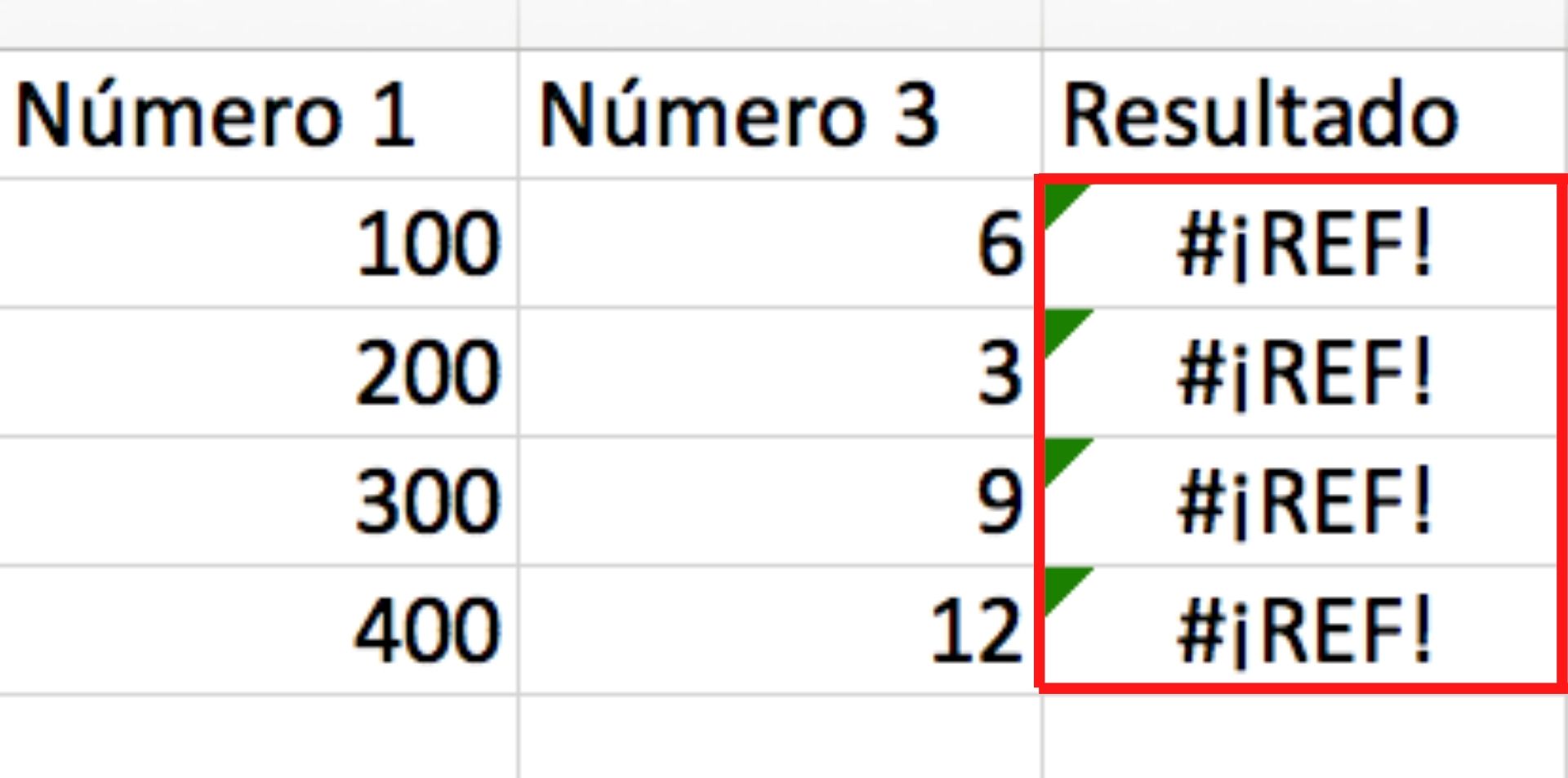 Errores más comunes de Excel: #¡REF!