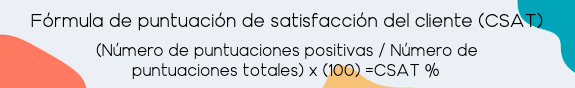 Fórmula de índice de satisfacción del cliente CSAT