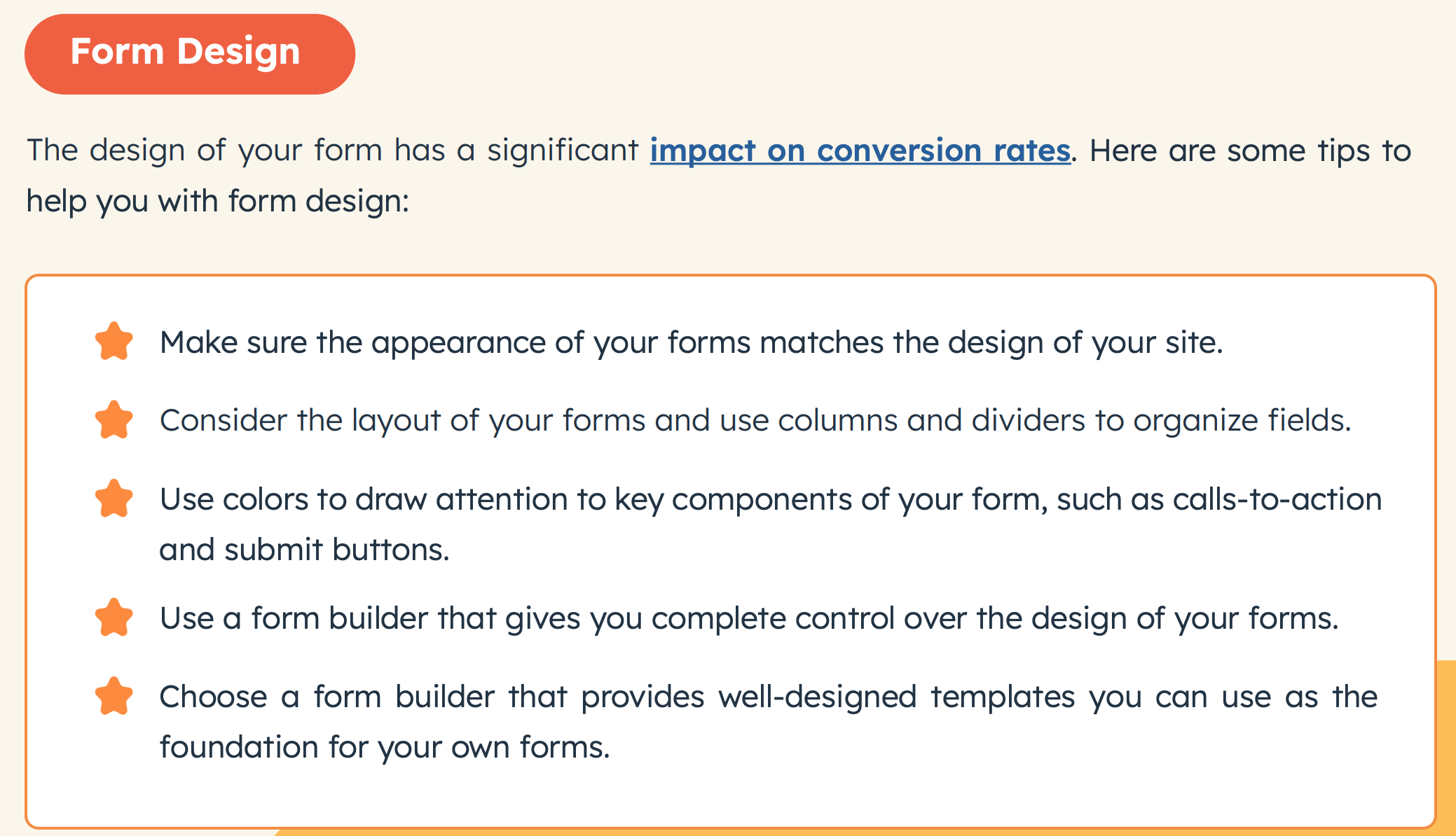 Form Design Best Practices