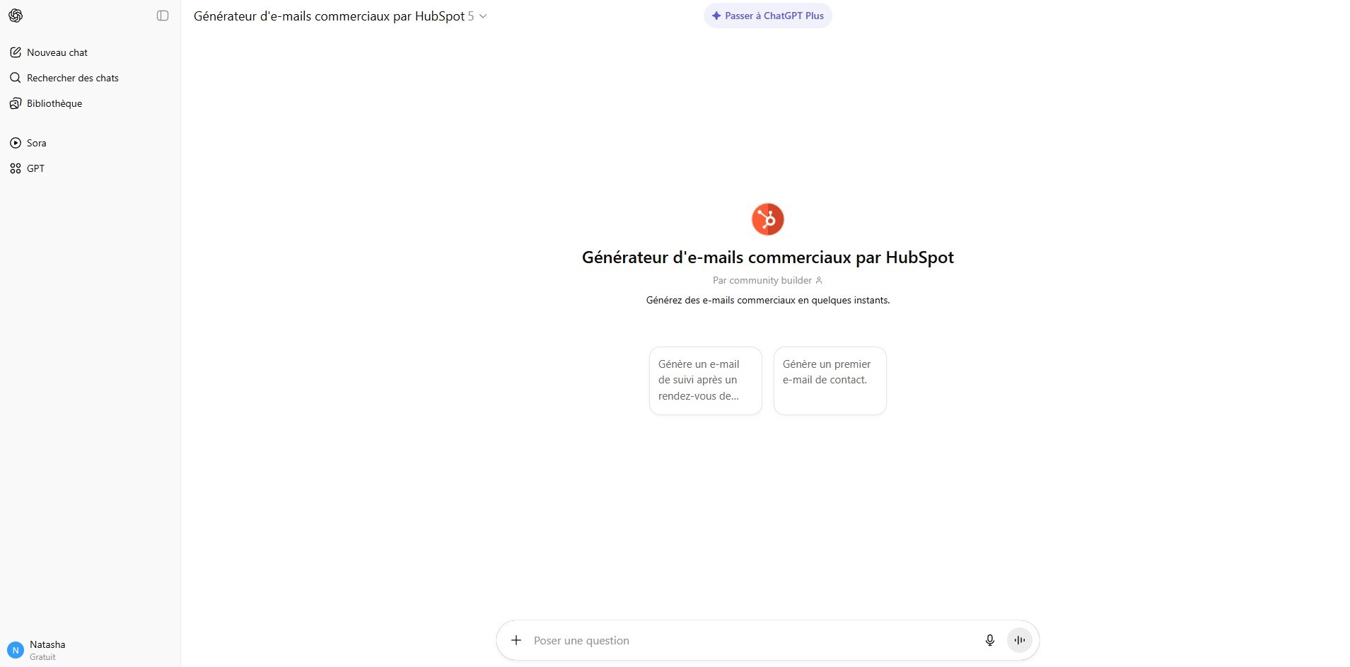 GPT Extension - Emails Sales Accueil
