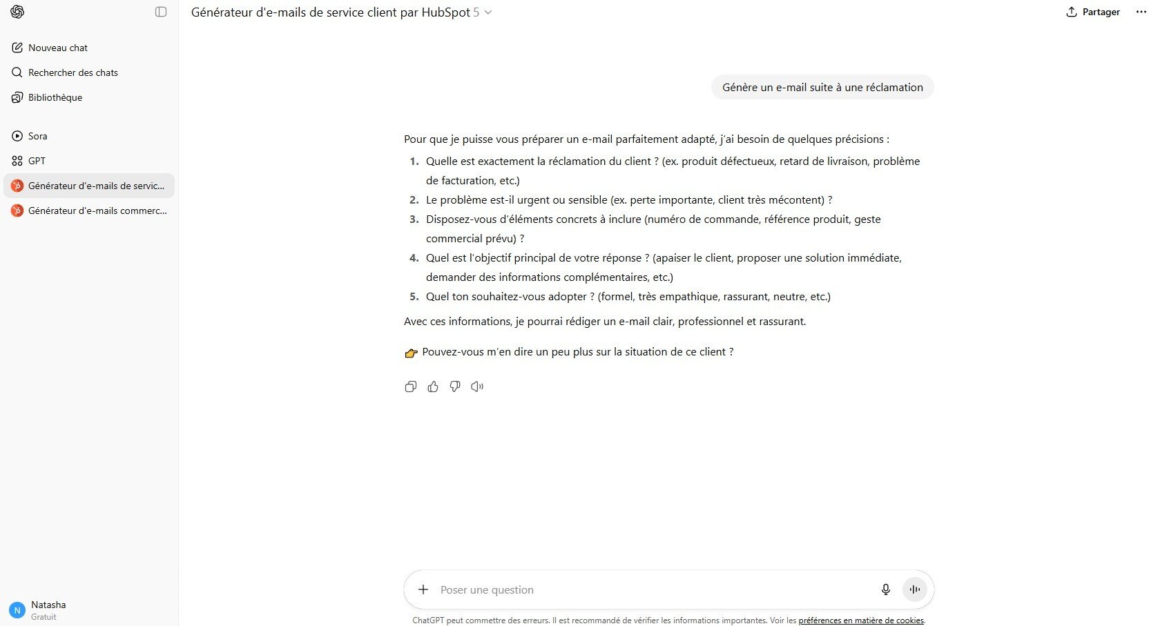 GPT Extension - Emails Support Prompt 1