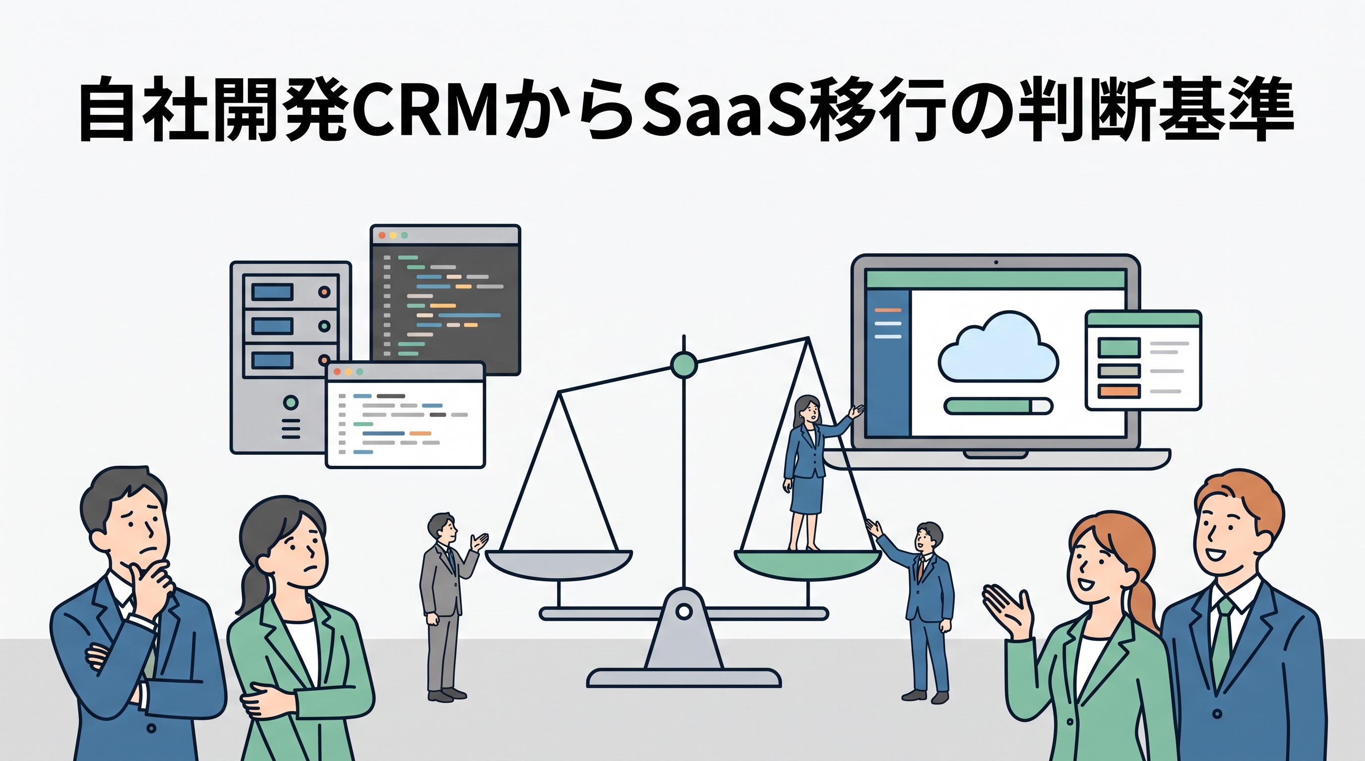 自社開発CRMに限界を感じたら。SaaS移行の判断基準と進め方