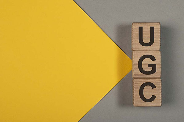 Bausteine mit Buchstaben USG (User Generated Content)